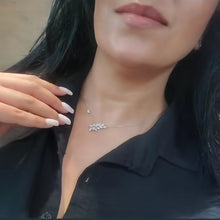 Load image into Gallery viewer, Tina - feather abstract diamond pendant