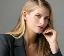 Load image into Gallery viewer, Tina - feather abstract diamond pendant