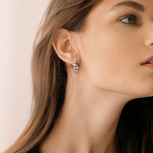 Load image into Gallery viewer, Niva - bezel set diamond hoops
