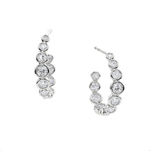Load image into Gallery viewer, Niva - bezel set diamond hoops