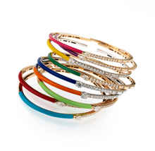 Load image into Gallery viewer, Enamel Palette - diamond enamel stackable bangle