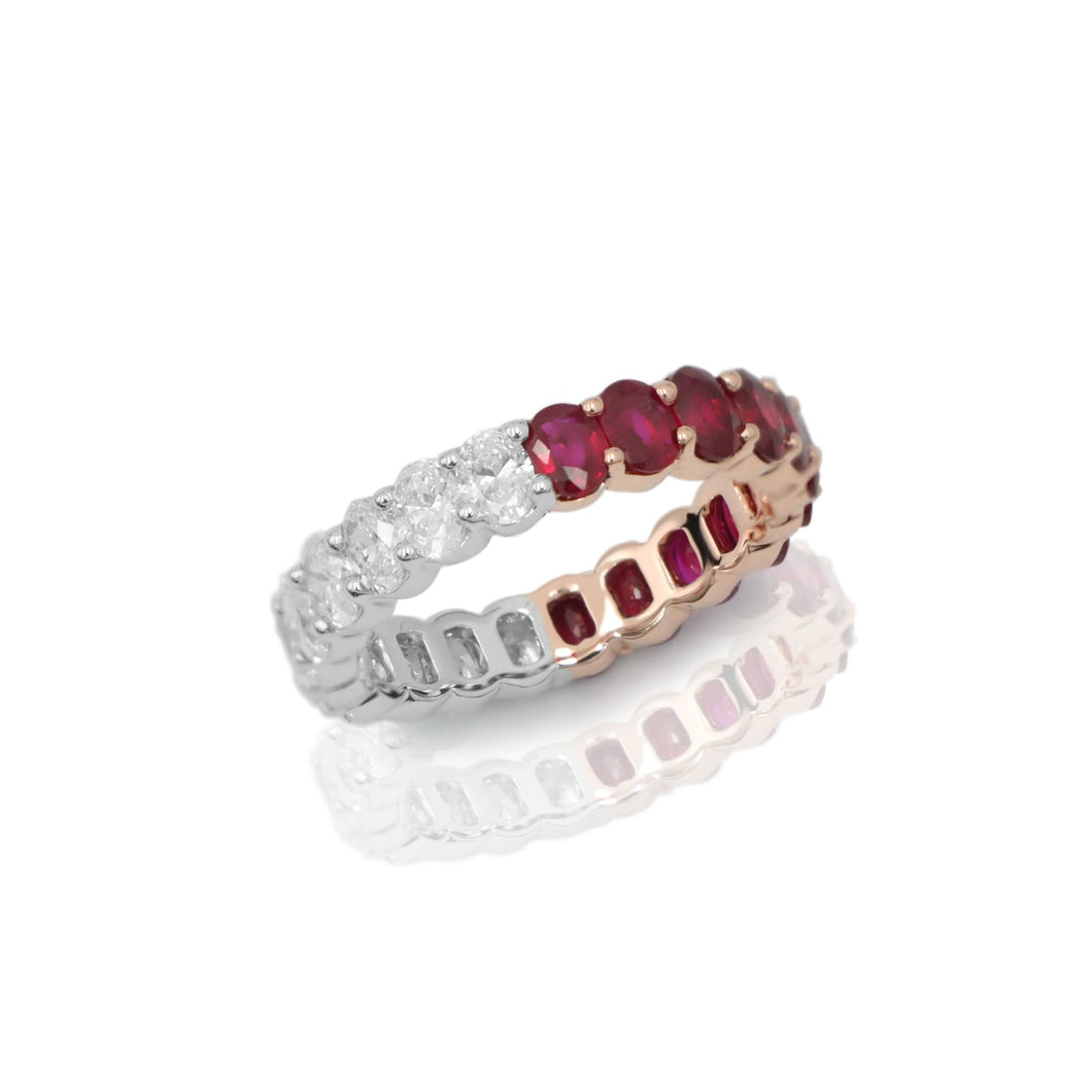 Candace - ruby and diamond eternity ring