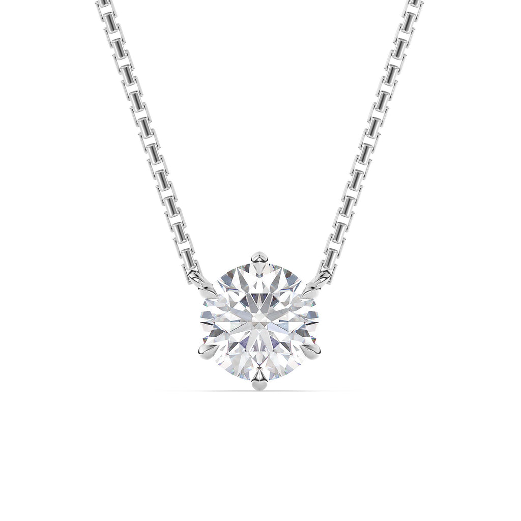 Paige - round briliant diamond pendant