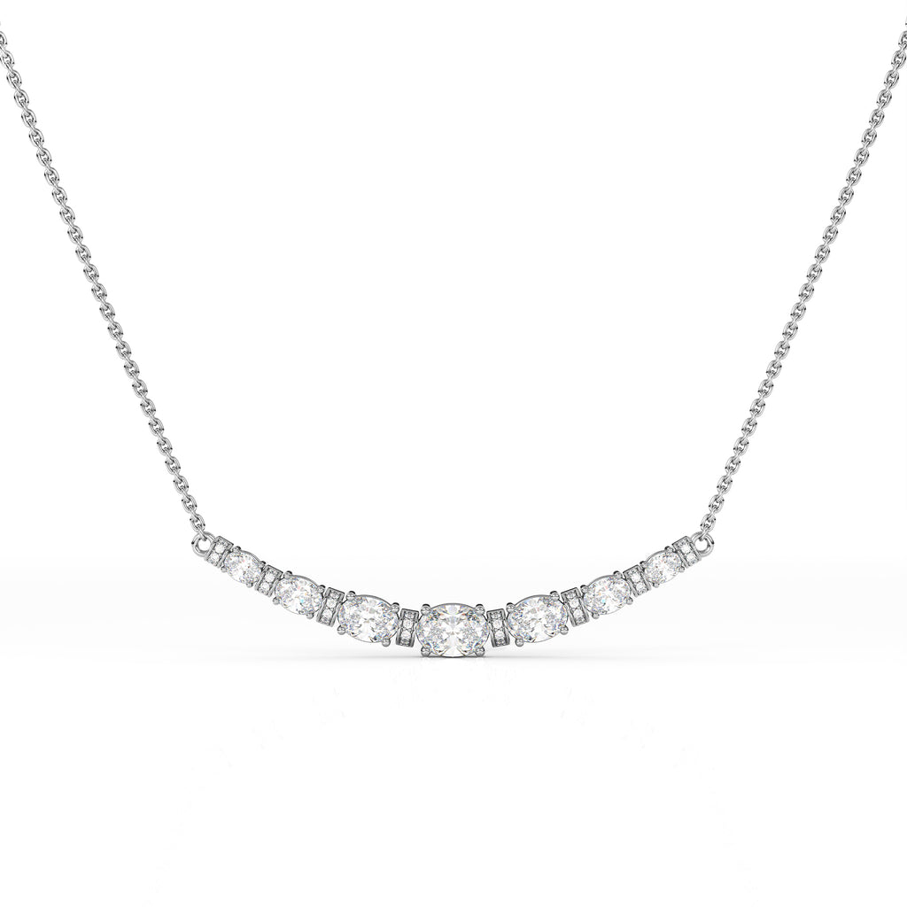 Sade - graduating oval diamond pendant