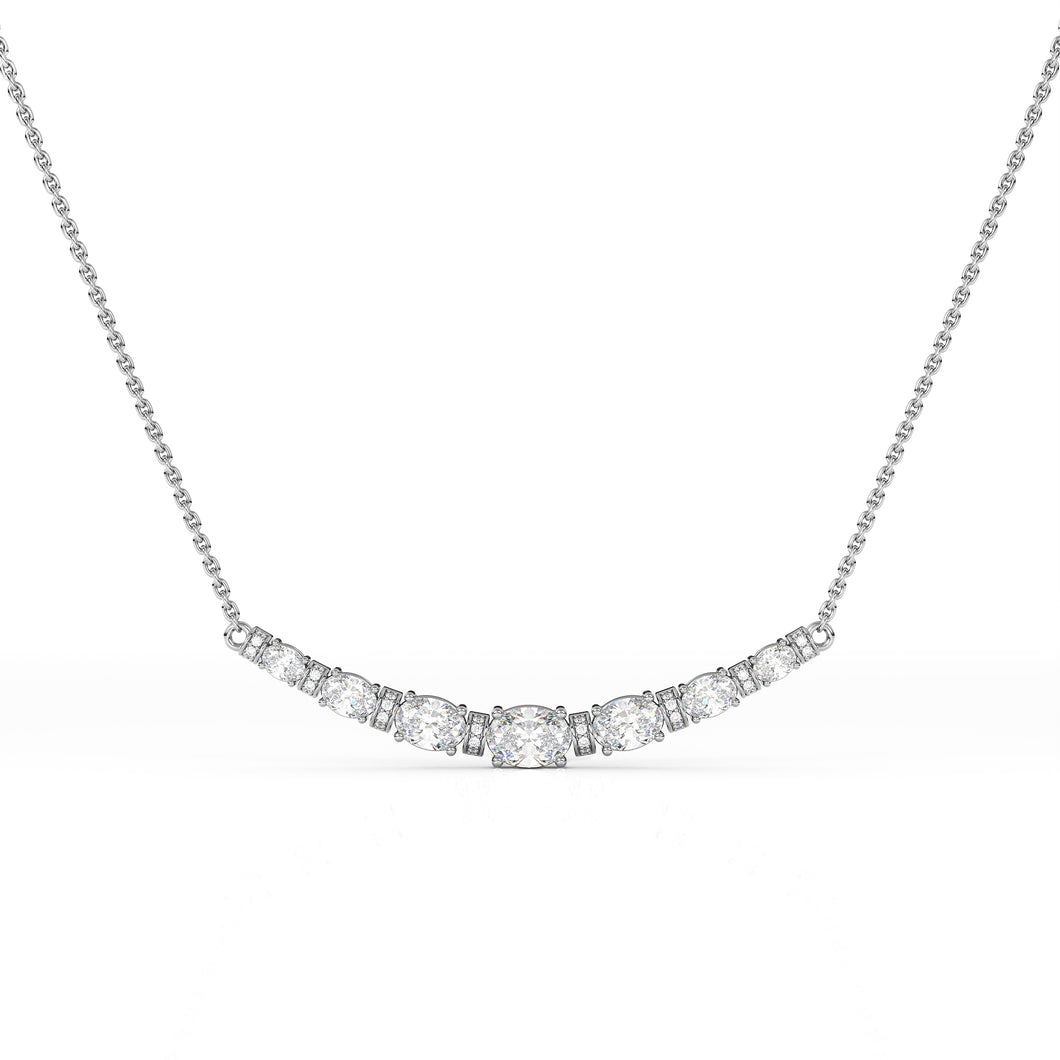 Sade - graduating oval diamond pendant