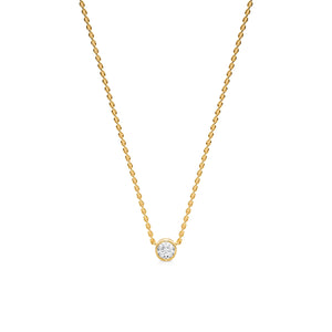 Selina - bezel set diamond pendant