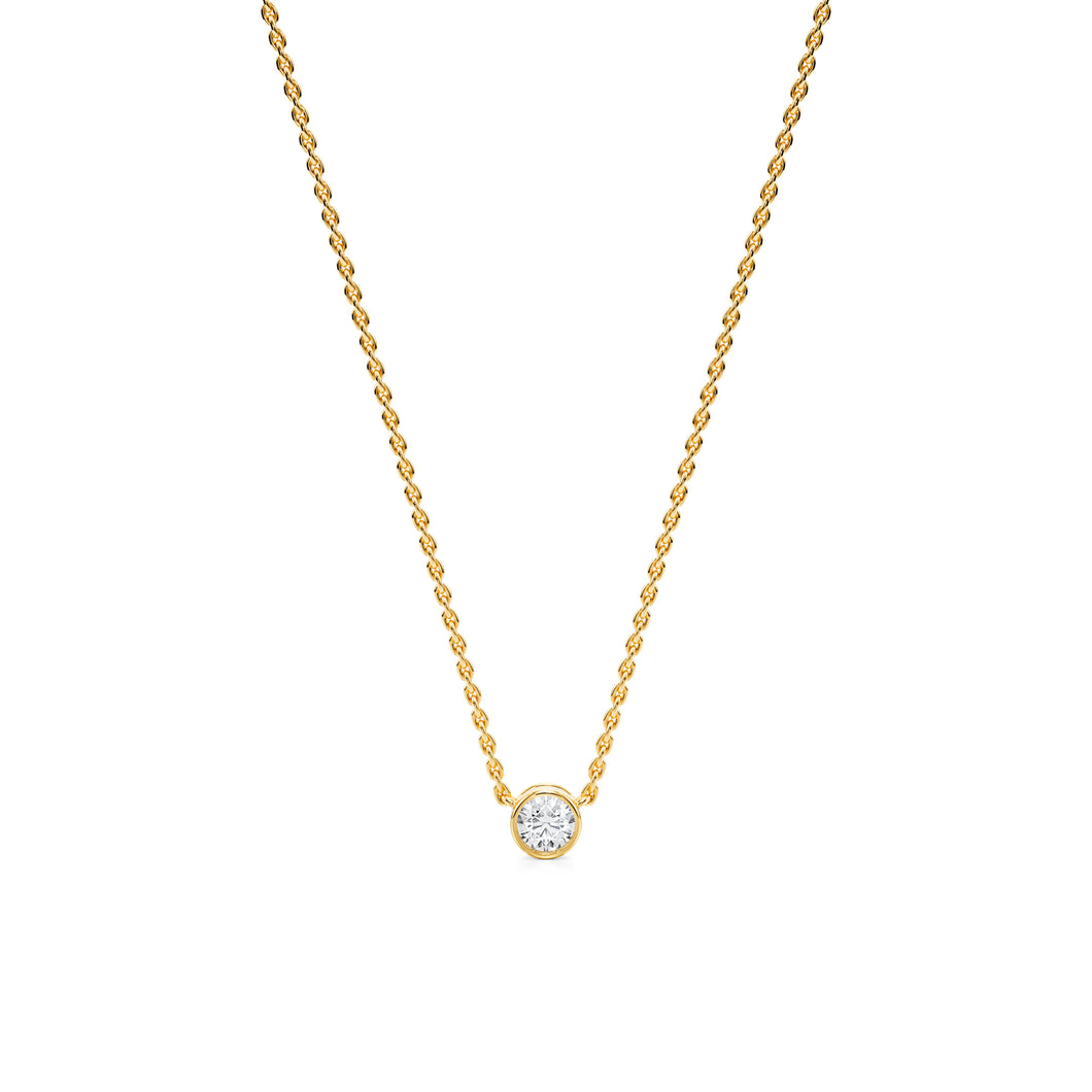 Selina - bezel set diamond pendant