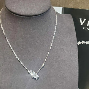 Tina - feather abstract diamond pendant