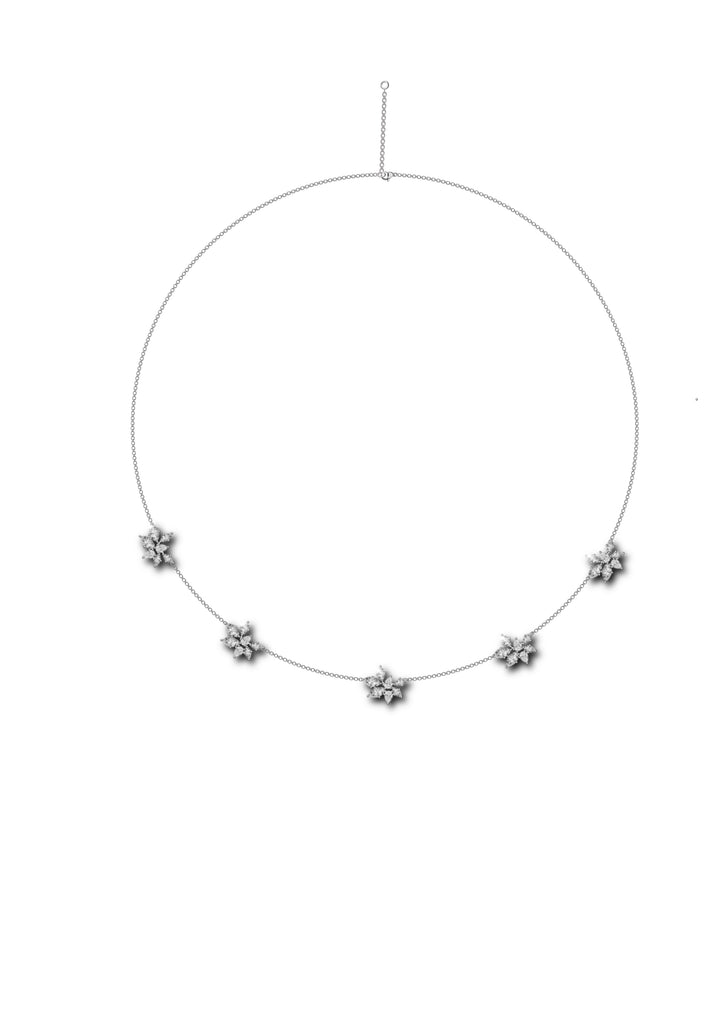 Navira - five motif diamond choker necklace