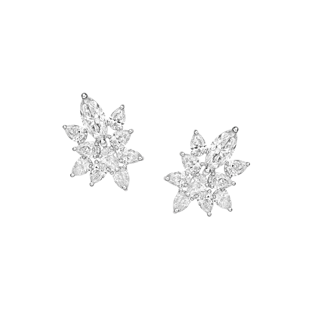 Olivia - diamond cluster earrings