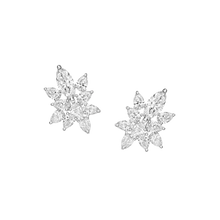 Load image into Gallery viewer, Olivia - diamond cluster earrings
