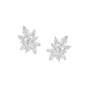 Olivia - diamond cluster earrings