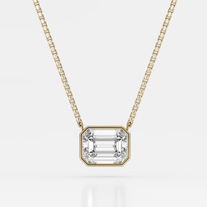 Sheen - emerald cut diamond pendant