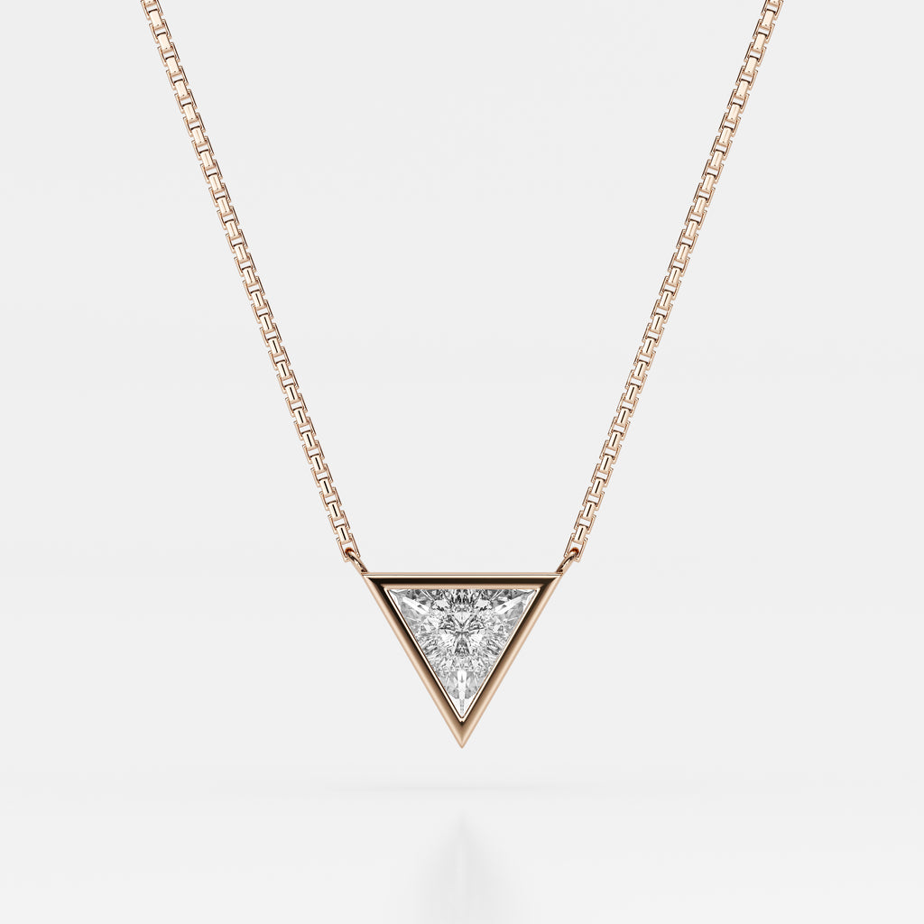 Lumen - trillion cut diamond pendant