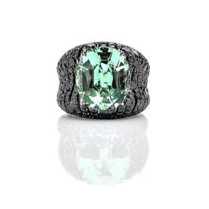 Mint Tourmaline Diamond Ring 