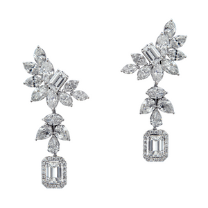 Jasmine - classic diamond drop earrings