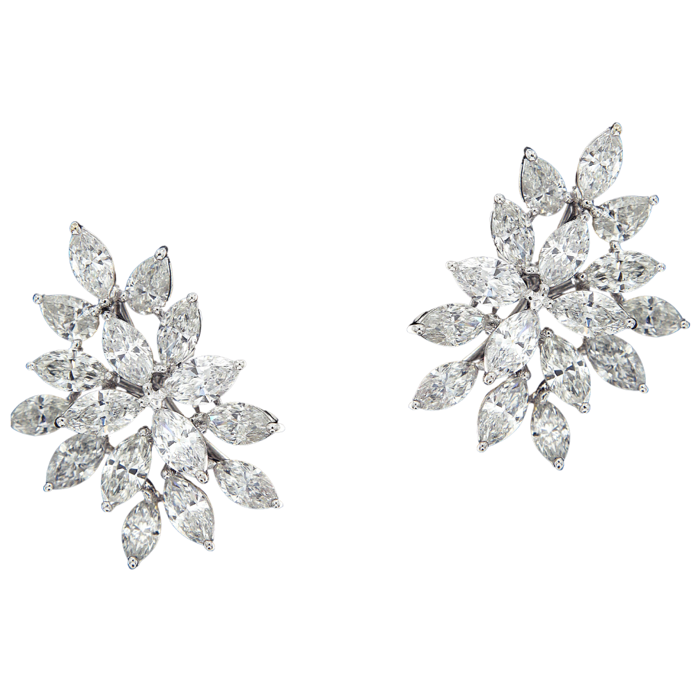 Iris - diamond cluster earrings