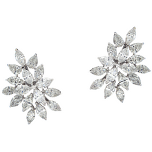 Load image into Gallery viewer, Iris - diamond cluster earrings

