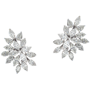 Iris - diamond cluster earrings