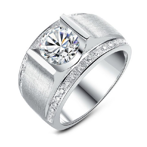Devian - men's round brilliant diamond ring