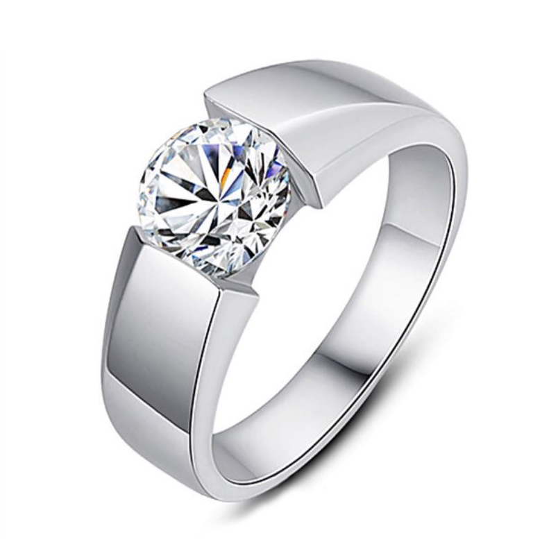 Giani - men's round brilliant diamond ring