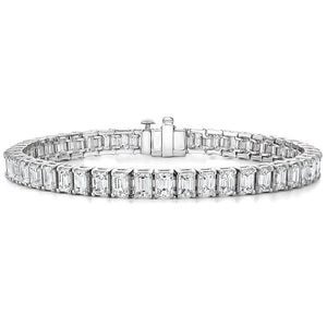 Madame - emerald cut diamond tennis bracelet